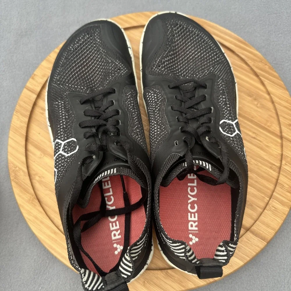 Vivo Barefoot Geo Racer Knit Mens Size‎ 12 US 45 EU Black Running Shoe Training